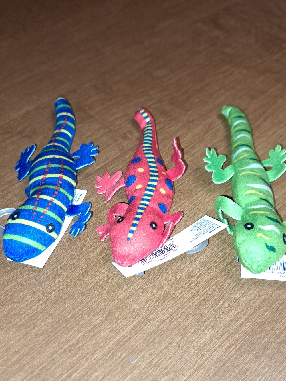 Cat Colorful Plush Lizard Small Toy - Blue, Pink, Green